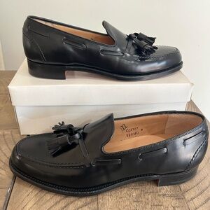 Vintage Cole Haan Tassel Polished Black Loafers Shoes Men’s Size 8 BRAND NEW